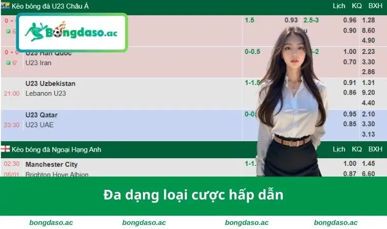 Đa dạng loại cược hấp dẫn
